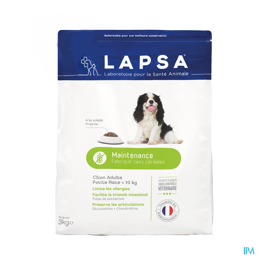 Lapsa Onderhoud Hond Volw.kleine Ras.z/granen 3kg