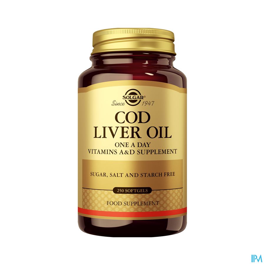 Solgar Cod Liver Oil (levertraan) Softgel 250 Solgar Cod Liver Oil (levertraan) Softgel 250