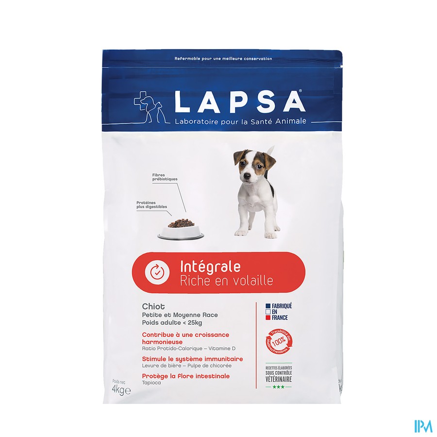 Lapsa Volkoren Hond Puppy Groeifase Z/granen 2kg