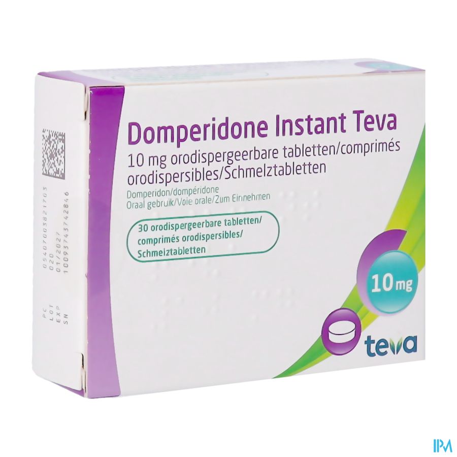 Domperidone Instant Teva Comp Orodisp 30 X 10mg