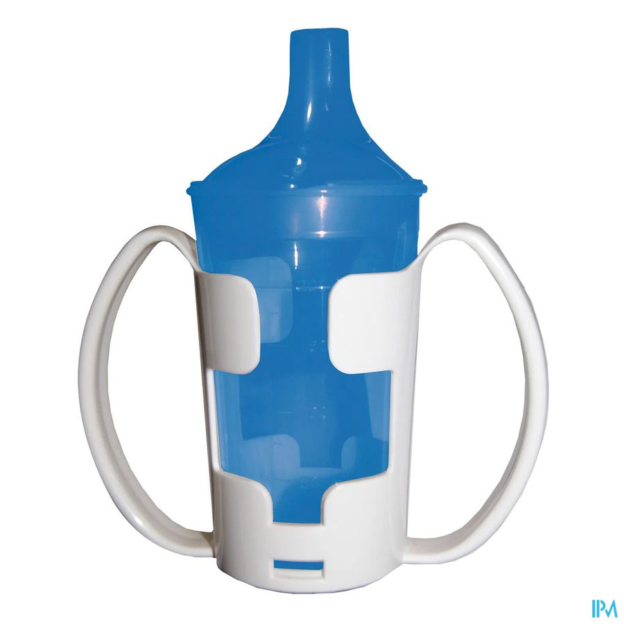 Beker+houder+2 Tuitjes 250ml Blauw Adhome