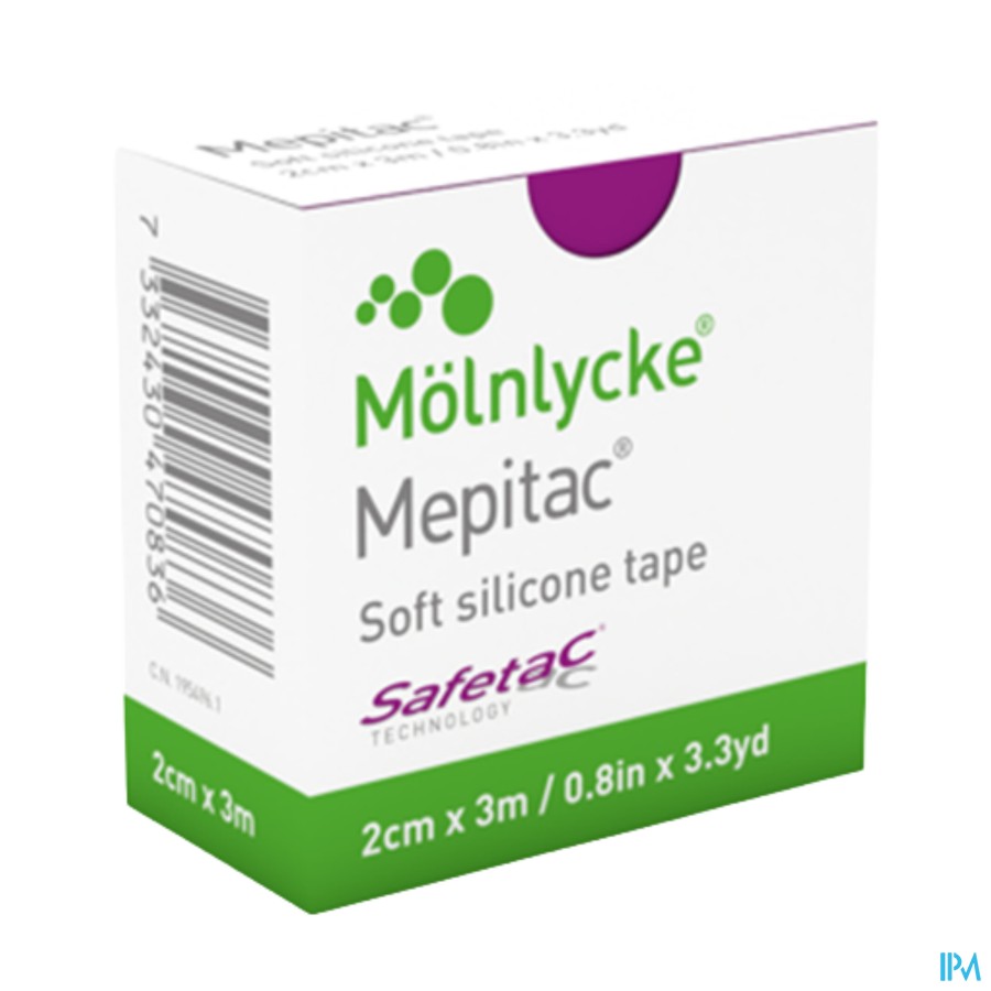 Mepitac Bande Fixation Adh Sil 2cmx3,0m 1 298300
