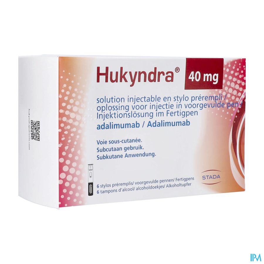 Hukyndra 40mg Orifarm Opl Inj 100mg/ml Voorg.pen.6 Hukyndra 40mg Orifarm Opl Inj 100mg/ml Voorg.pen.6