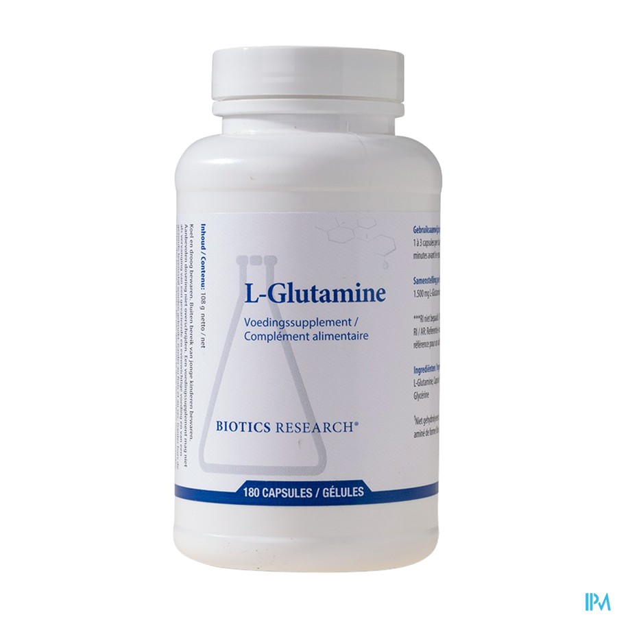 l-glutamine 500mg Biotics Caps 180