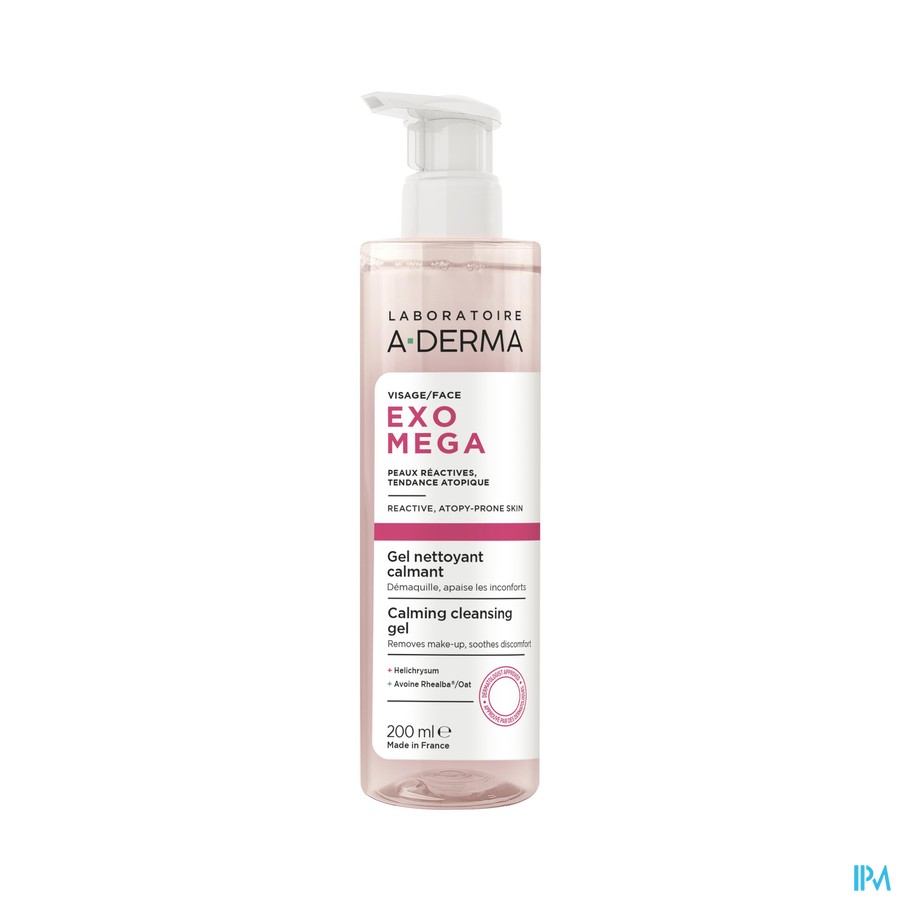 Aderma Exomega Gezicht Reinigingsgel 200ml