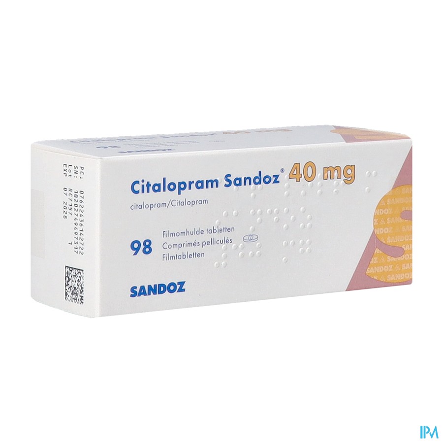 Citalopram Sandoz 40mg Filmomh Tabl 98