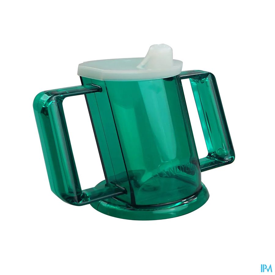 Handycup Beker Schuin Groen+2 Tuit. 237ml Henrotek