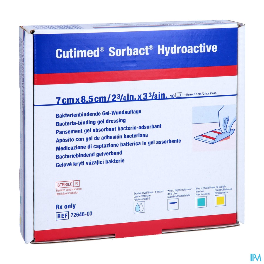 Cutimed Sorbact Hydroactive 7x 8,5cm 10 7264603
