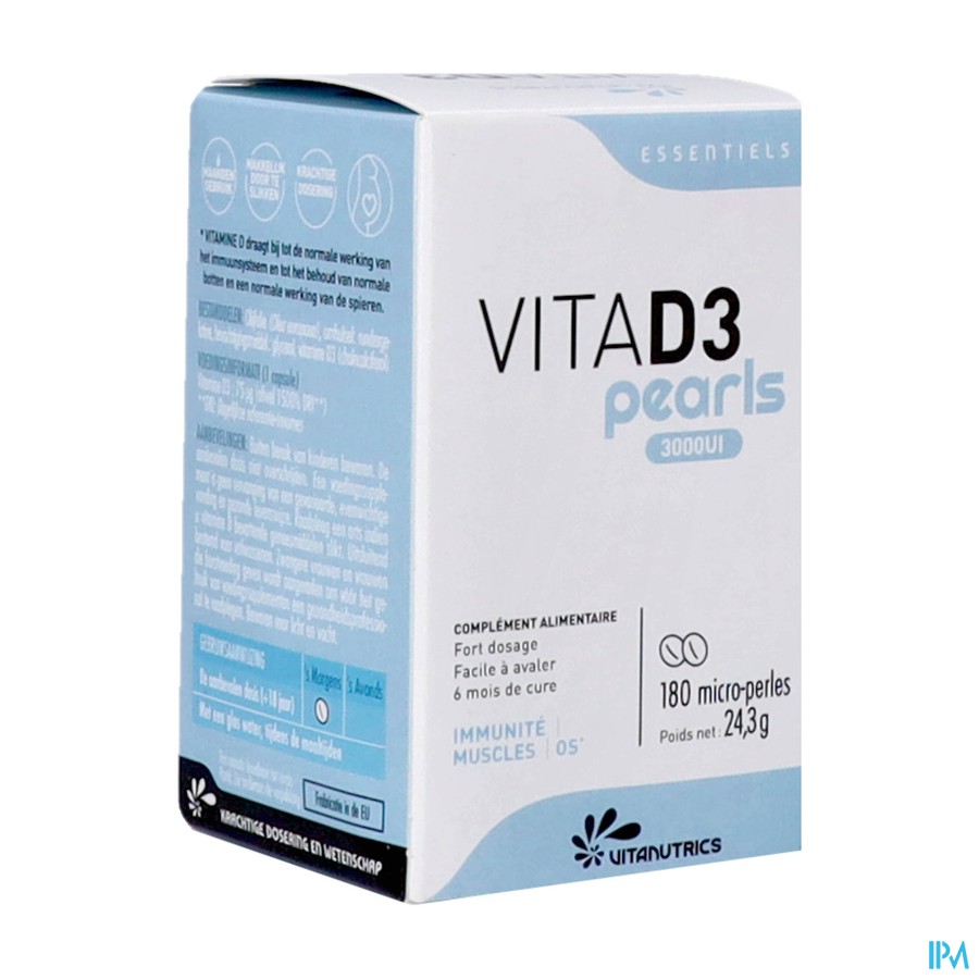 Vitad3 3000ui Pearls Vitanutrics Caps 180