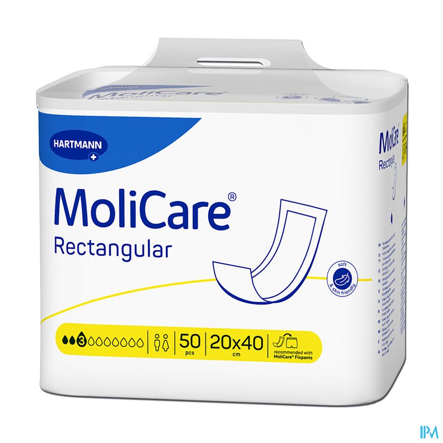 Molicare Rectangular 3d 20x40 50 P/s