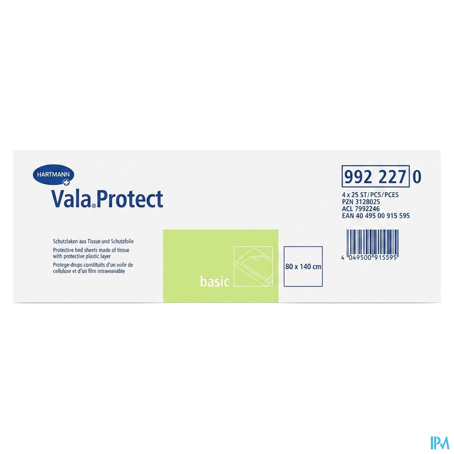 Hartmann Valaprotect Basic 80x210cm 4x25 P/s