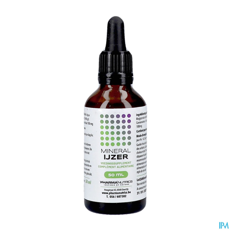 Mineraal Ijzer Druppels 50ml Pharmanutrics