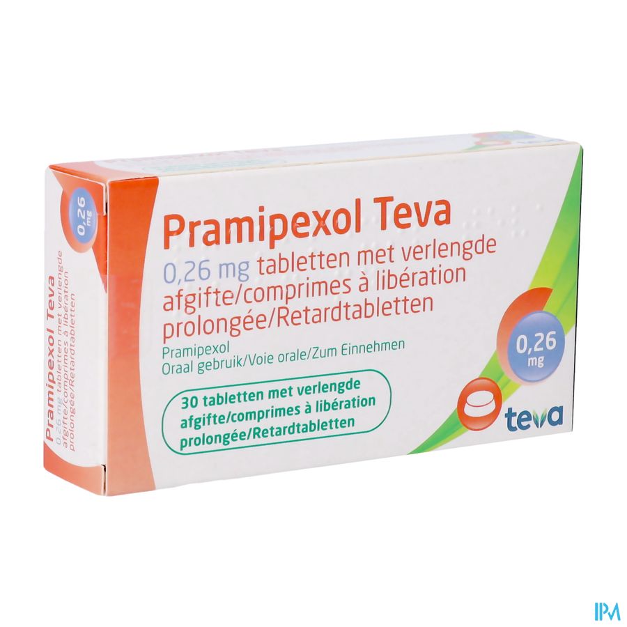 Pramipexol Teva 0,26mg Liber.prol Comp 30 Pramipexol Teva 0,26mg Liber.prol Comp 30