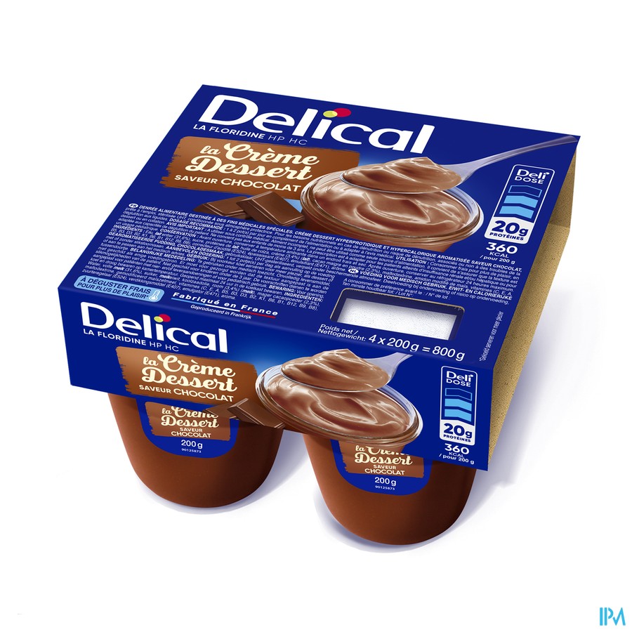 Delical Creme Dessert La Floridine Chocola 4x125g
