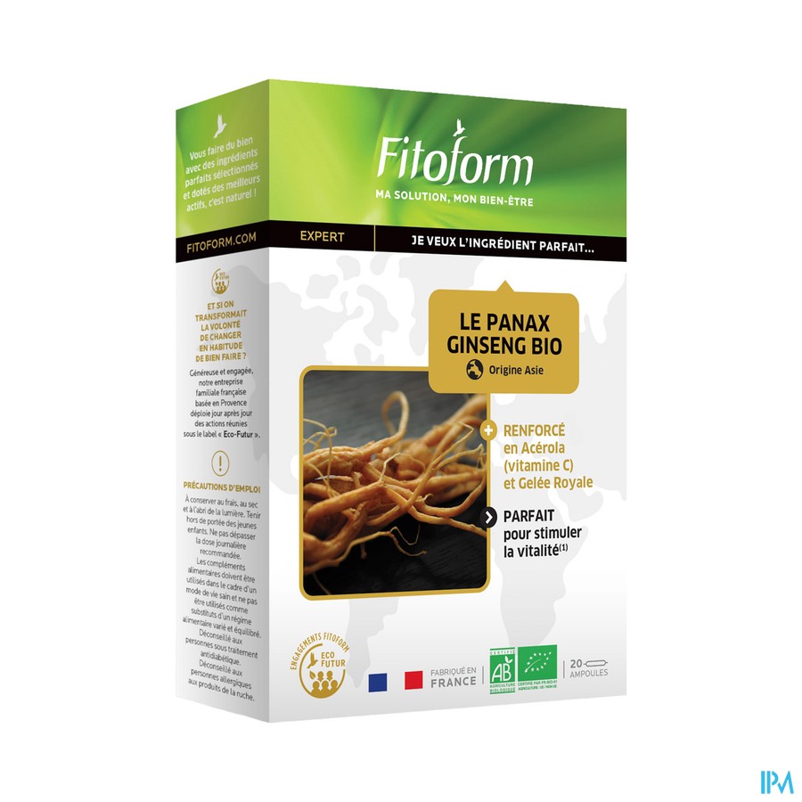 Bio Ginseng Panax Amp 20 Fitoform