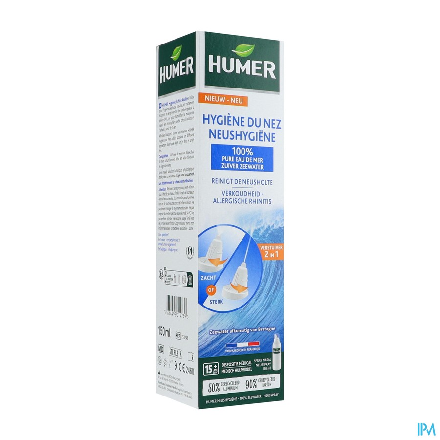 Humer Isotone Spray Volw. Dubbel.verstuiver 150ml