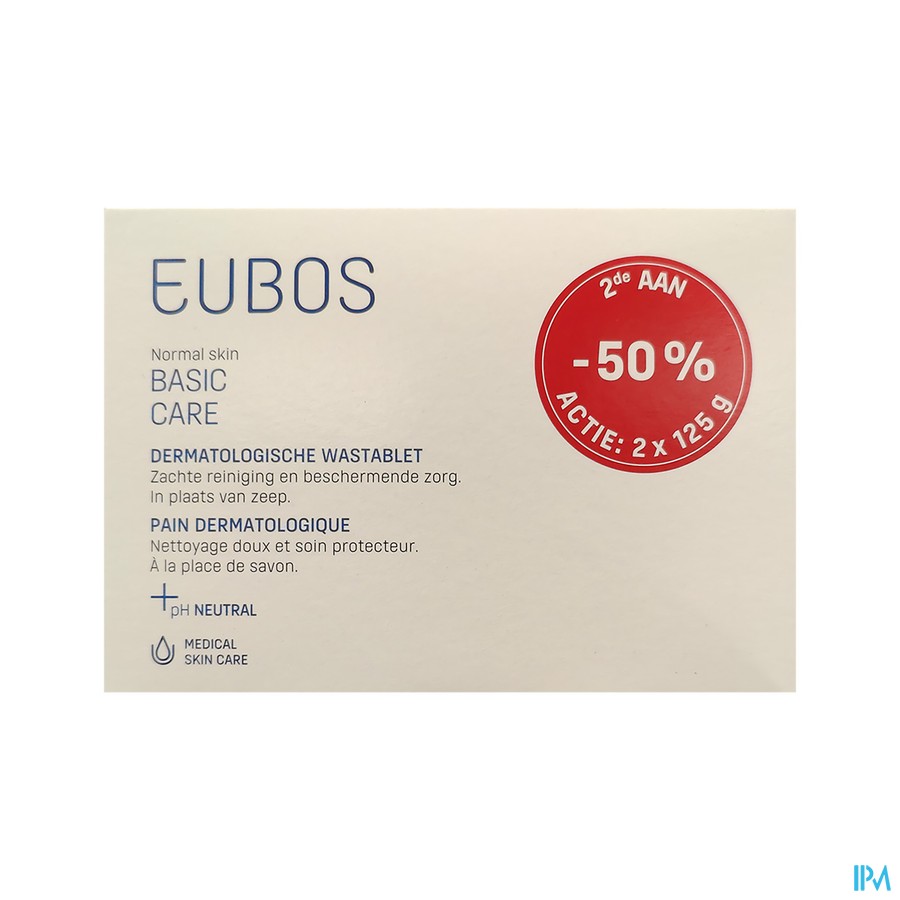 Eubos Compact Zeep Blauw 2x125g Promo