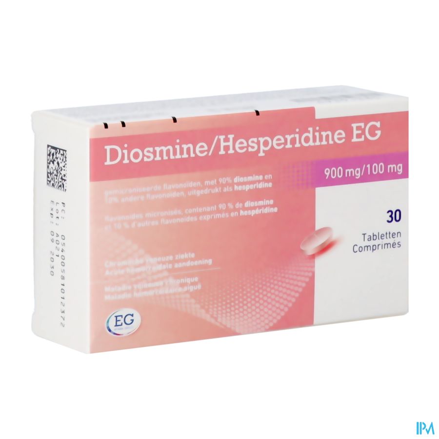 Diosmine+Hesperidine EG 900Mg+100Mg Tabl 30