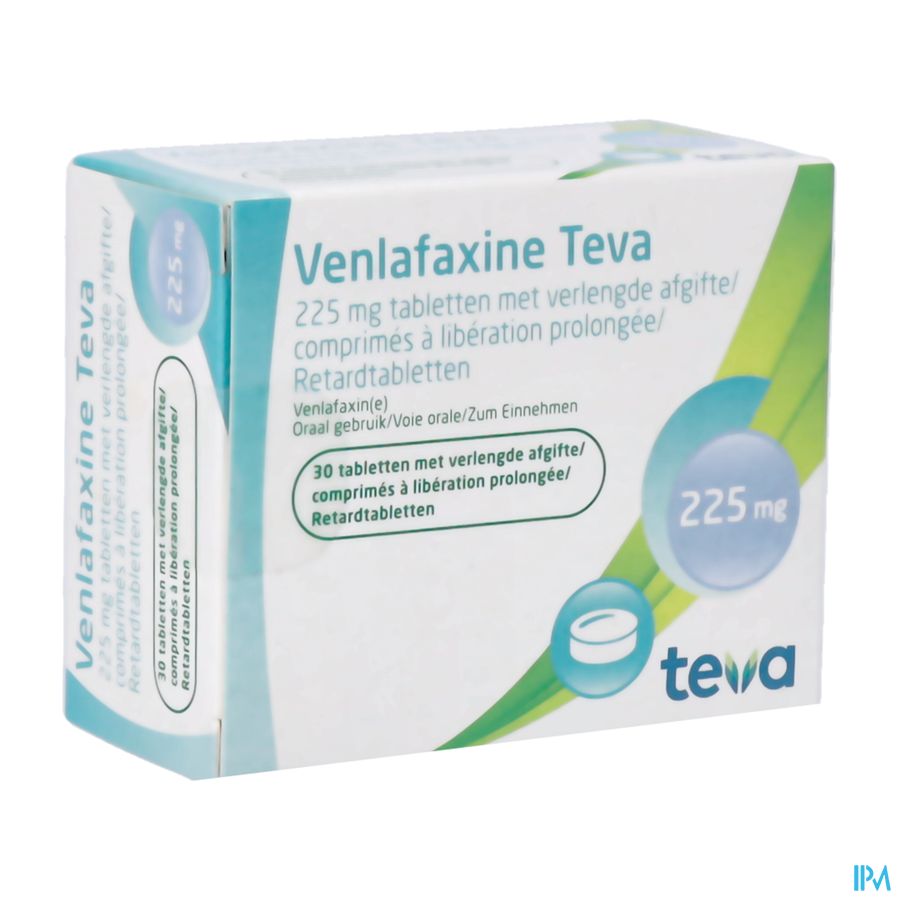 Venlafaxine Teva Comp Liberation Prol 30x225mg Venlafaxine Teva Comp Liberation Prol 30x225mg