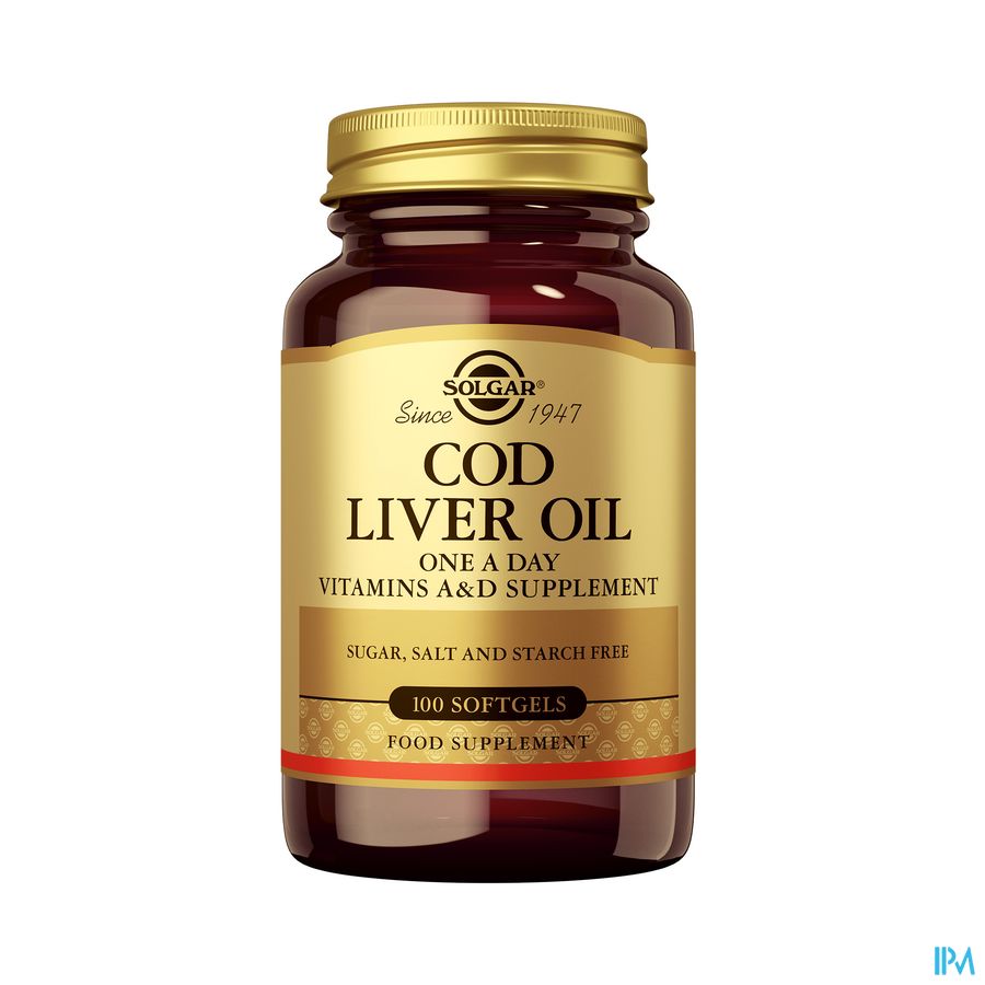 Solgar Cod Liver Oil (levertraan) Softgel 100