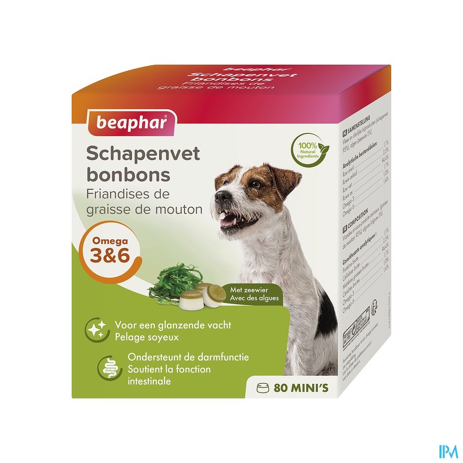 Beaphar Schapenvet Bonbons Mini's Zeewier 245g