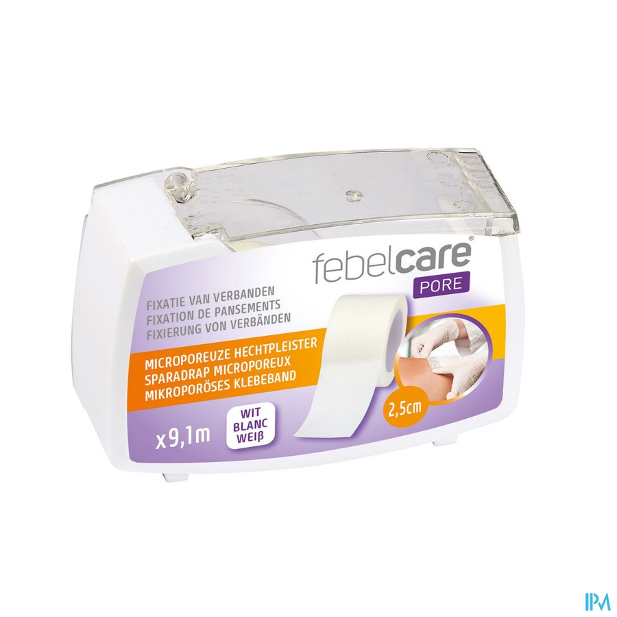 Febelcare Pore Micropor. Hechtpleister 25mmx9,14m