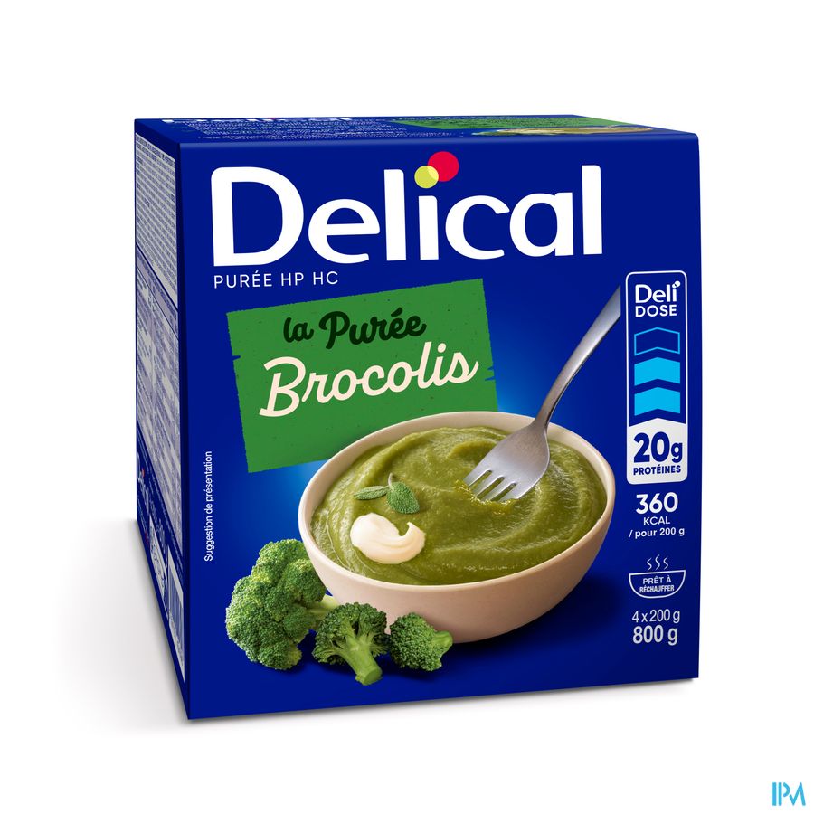 Delical Puree Brocolis Hphc 4x200g