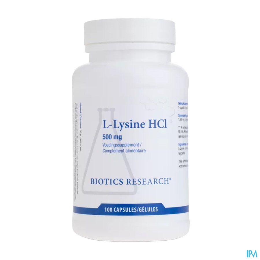 l-lysine Biotics Caps 100x500mg