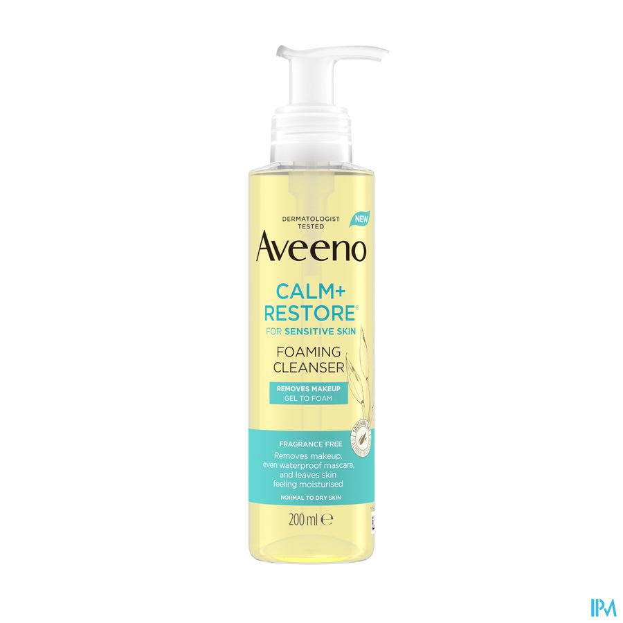 Aveeno Calm+restore Nettoyant Moussant 200ml