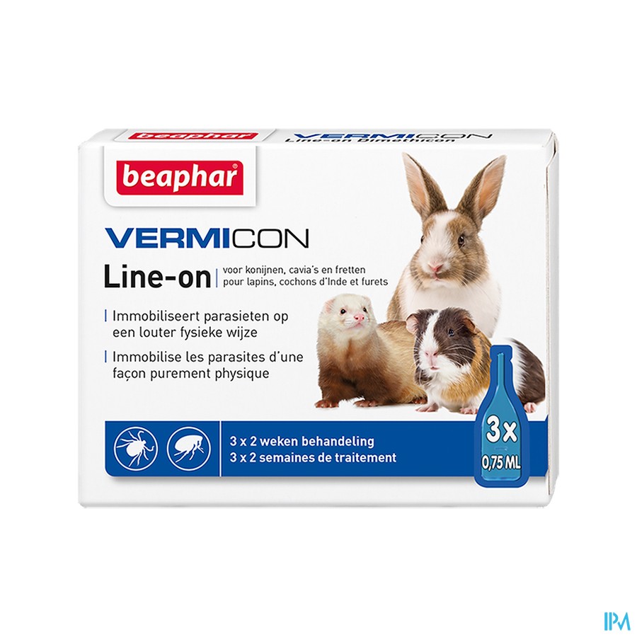 Beaphar Vermicon Line-on Knaagdier 3x0,75ml