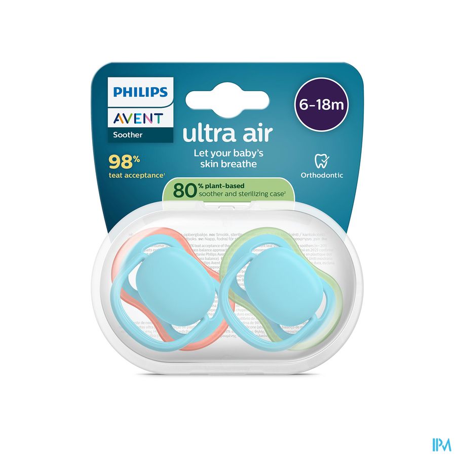 Philips Avent Fopspeen +6m Air Mix Solide 2