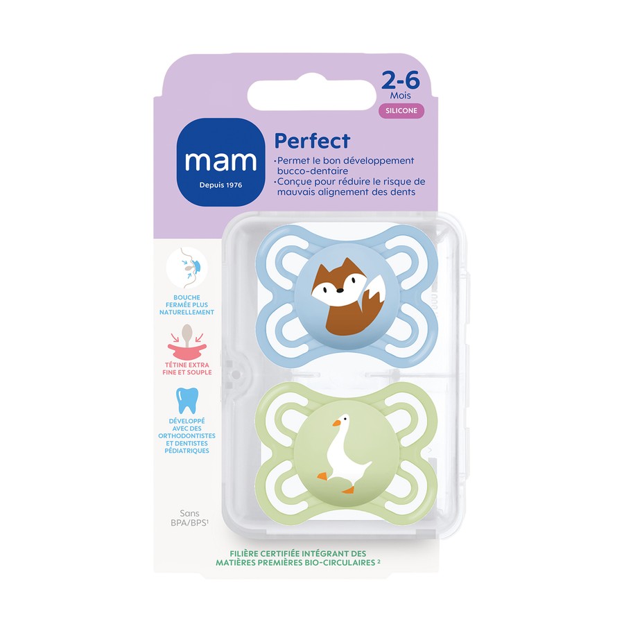 SUCET MAM PERFECT SIL 2-6M X2