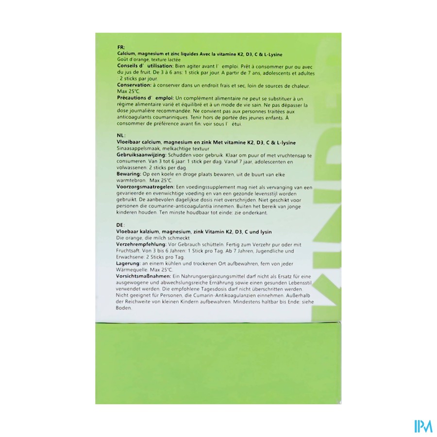 Fisher Kinder Calcium Magnesium Stick 30x10ml