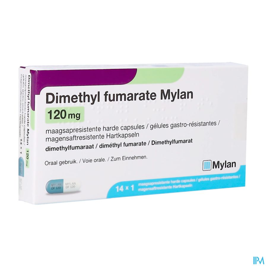 Dimethyl Fumarate Mylan 120mg Caps Maagsapresist14