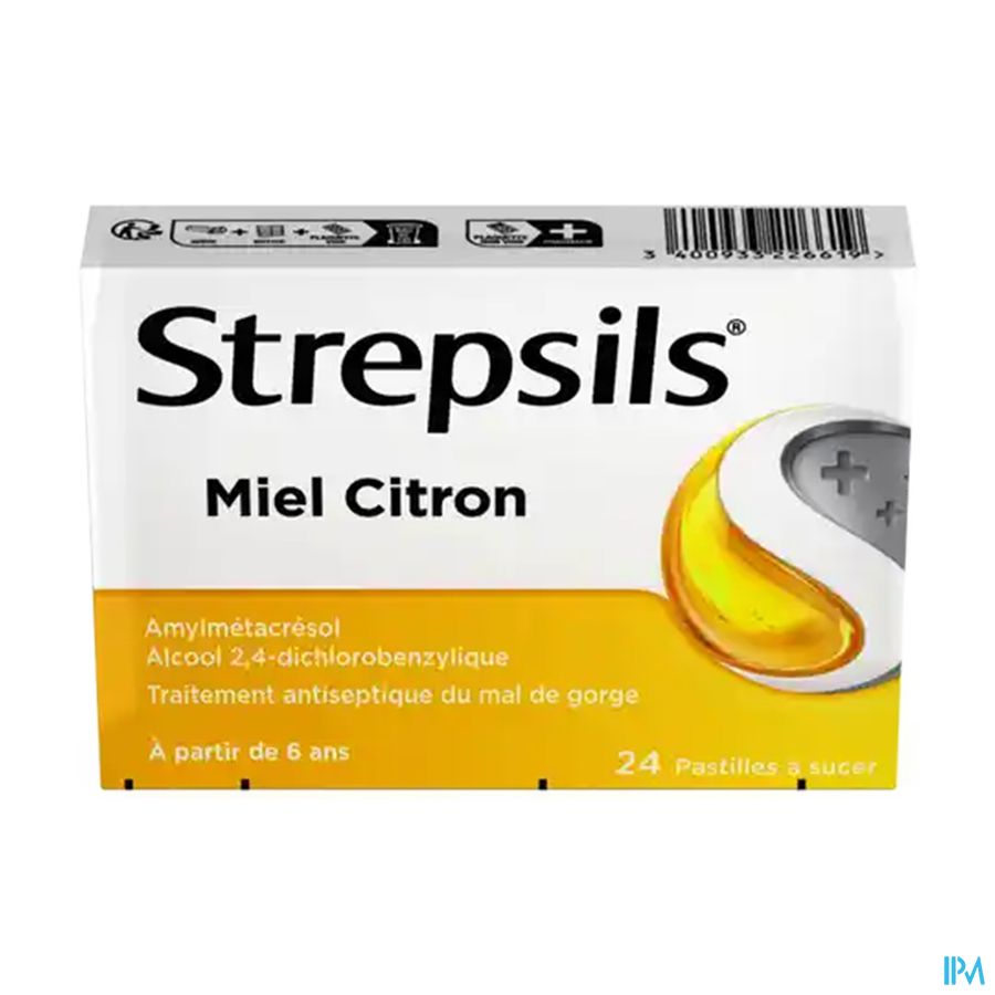 STREPSILS MIEL CITRON PAST 24