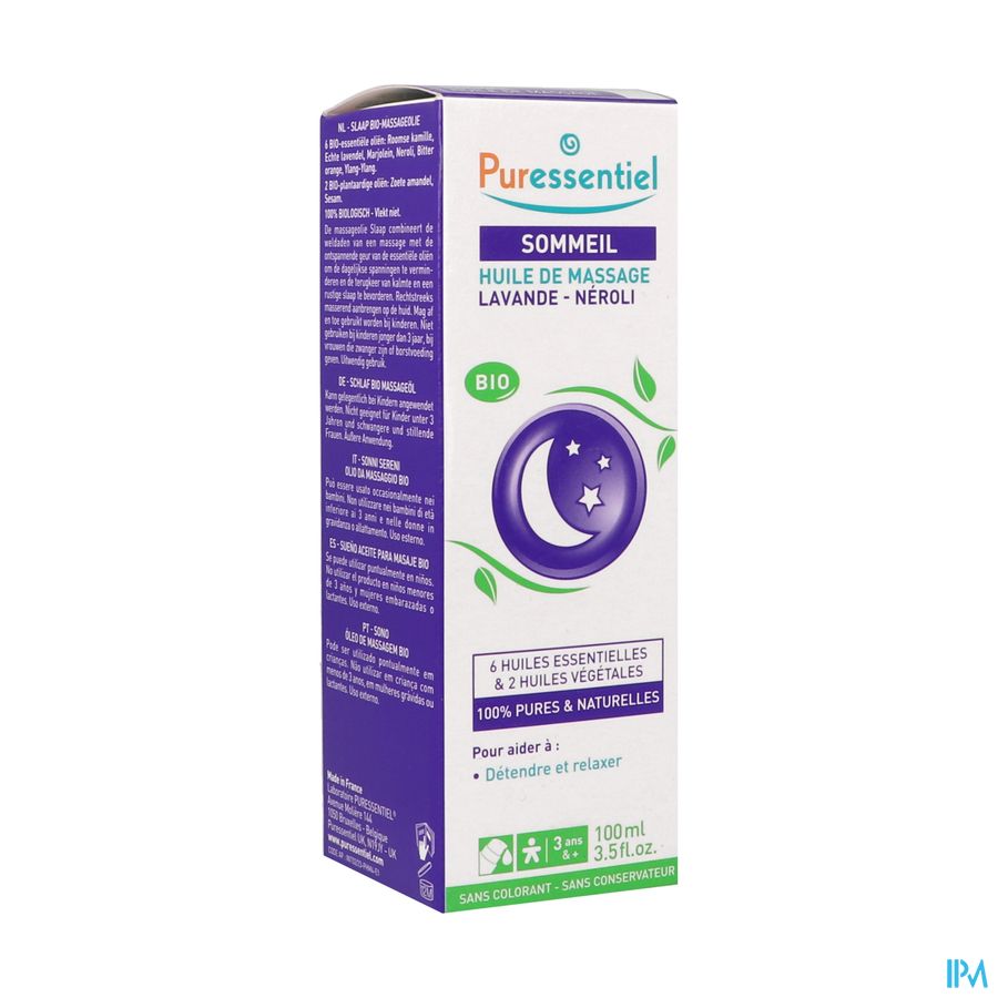 Puressentiel Mass.olie Lavendel-neroli Bio 100ml