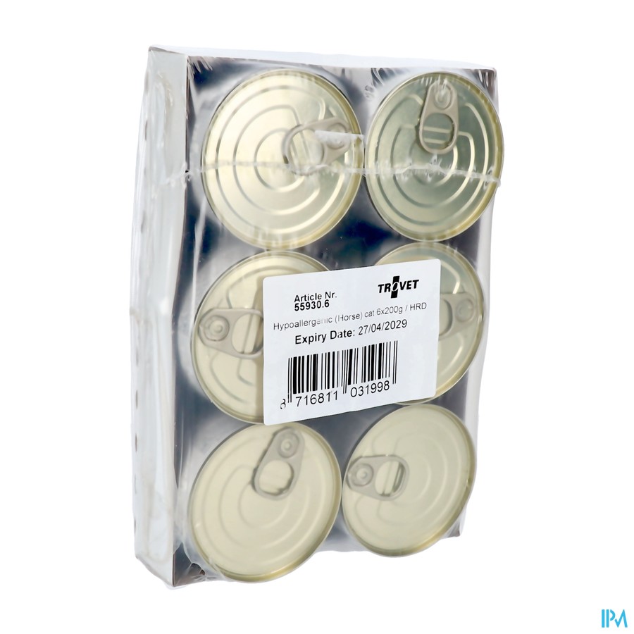 Trovet Hrd Hypoallergenic Kat Horse 6x200g Vmd