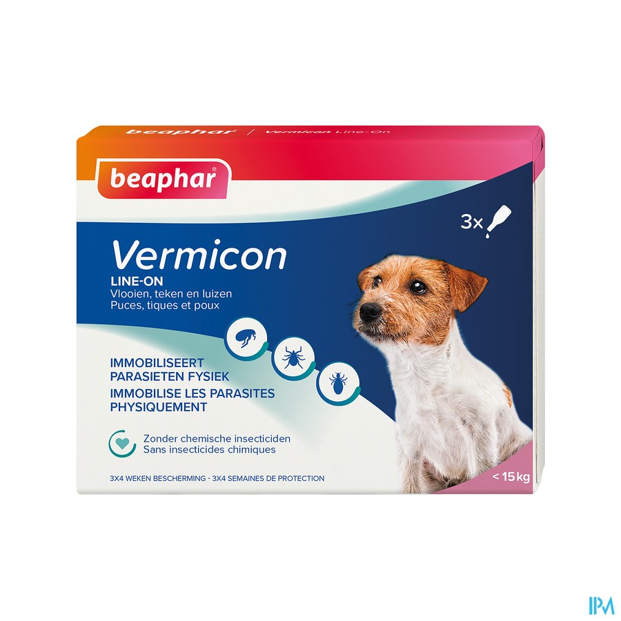 Beaphar Vermicon Line-on Petit Chien 3x1,5ml