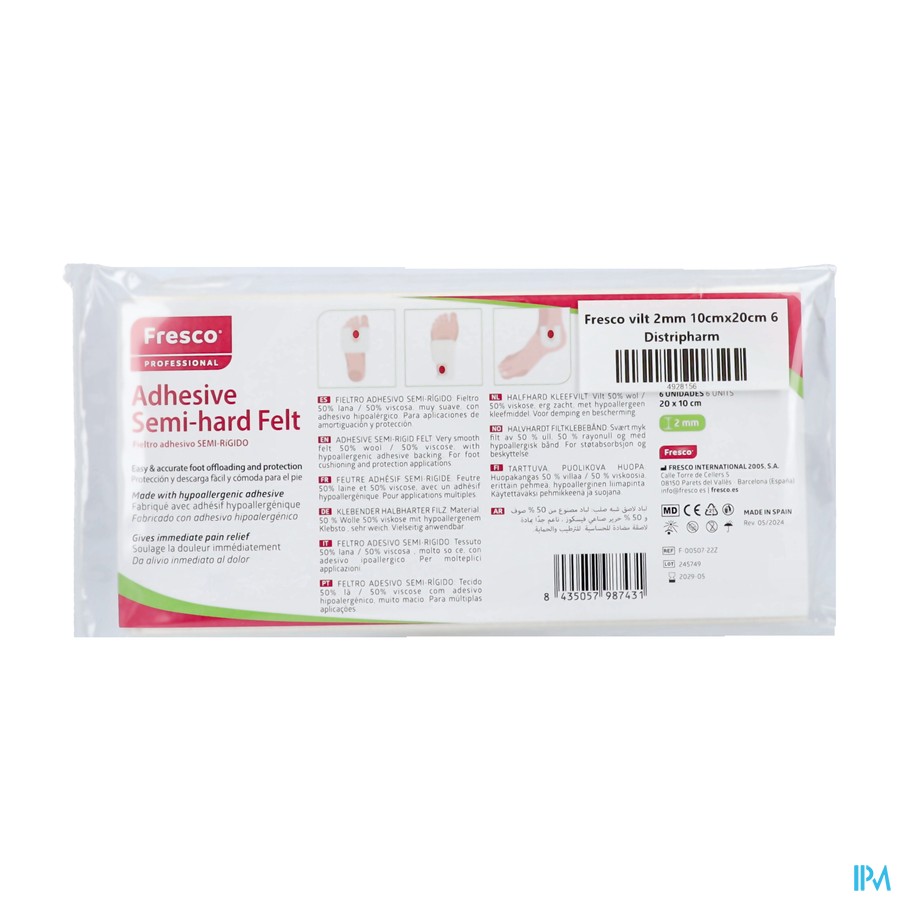 Fresco Vilt 2mm 10cmx20cm 6 Distripharm