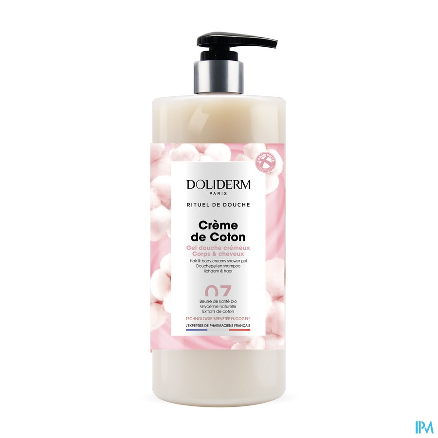 Doliderm Douchegel 2in1 Creme De Coton Pompfl 1l
