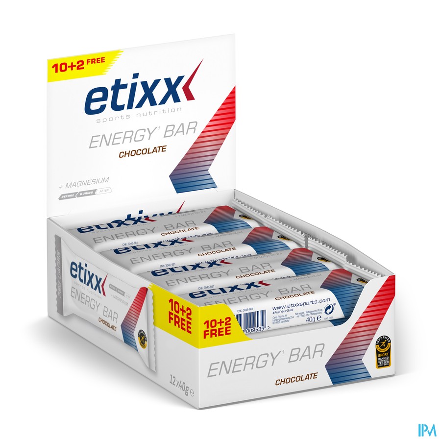 Etixx Energy Sport Bar Chocolate 12x40g