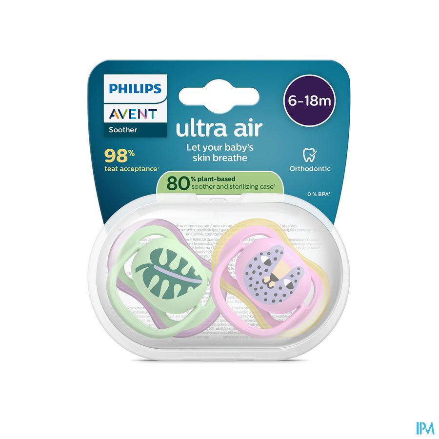 Philips Avent Fopspeen +6m Air Blad/poes 2