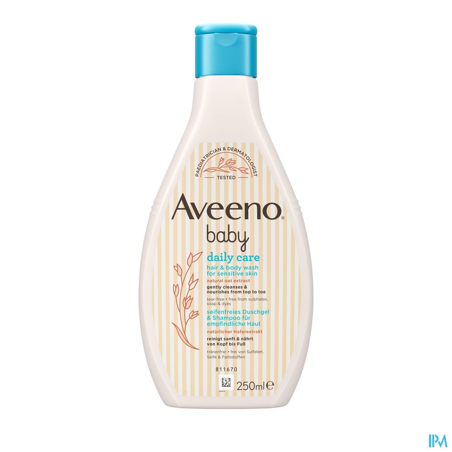 Aveeno Baby Daily Care Gel Lavant Chev.corps 250ml