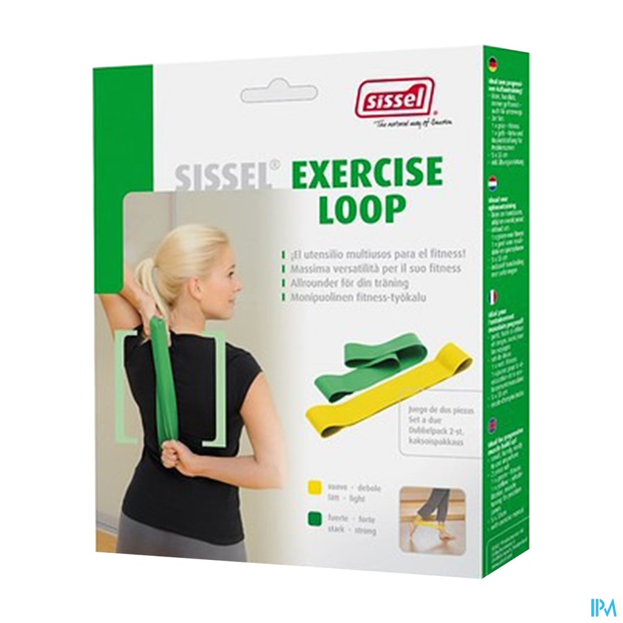 Sissel Exercise Looop Set 2 Pieces (vert Et Jaune)