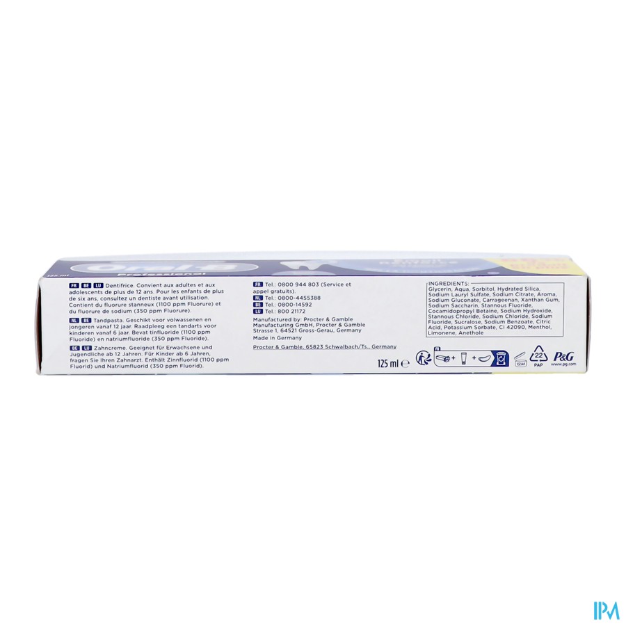 Oral-b Dentifrice Enamel Strengthening 125ml