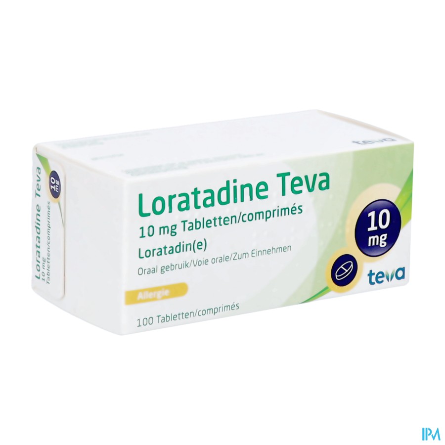Loratadine Teva 10mg Tabl 100