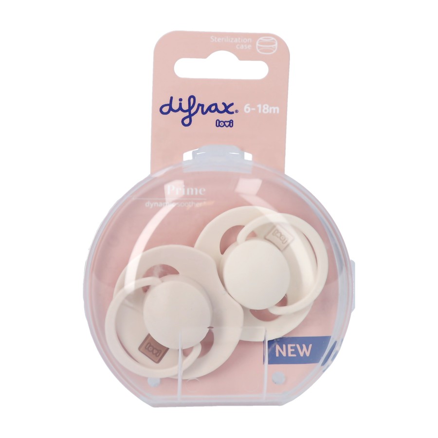 Difrax Dynamic Fopspeen 6-18m Prime Coconut/ivory2