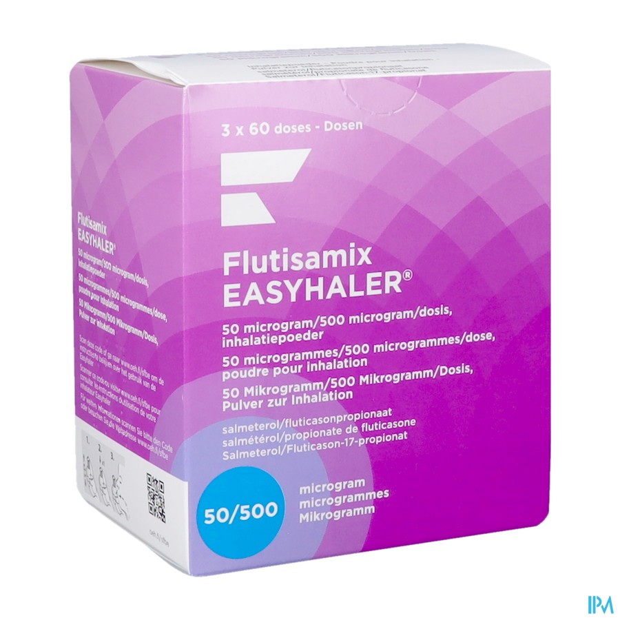Flutisamix Easyhaler 50mcg/500mcg Doses 3 X 60