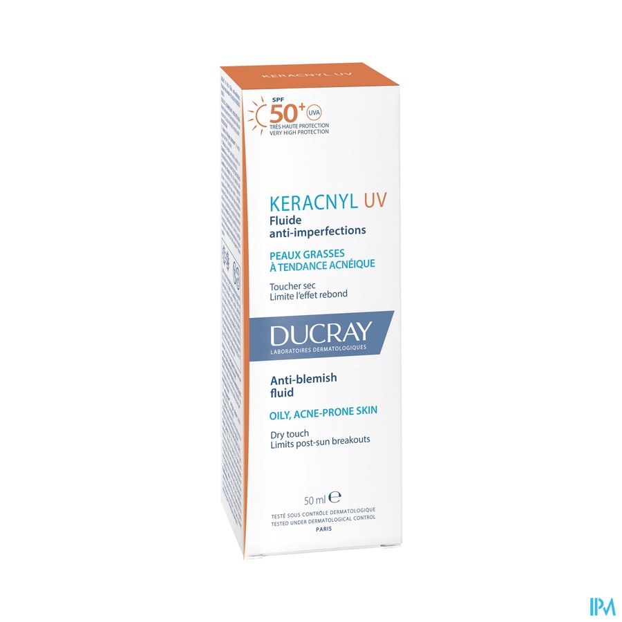 Ducray Keracnyl Uv Fluide Spf50+ A/onzuiver. 50ml