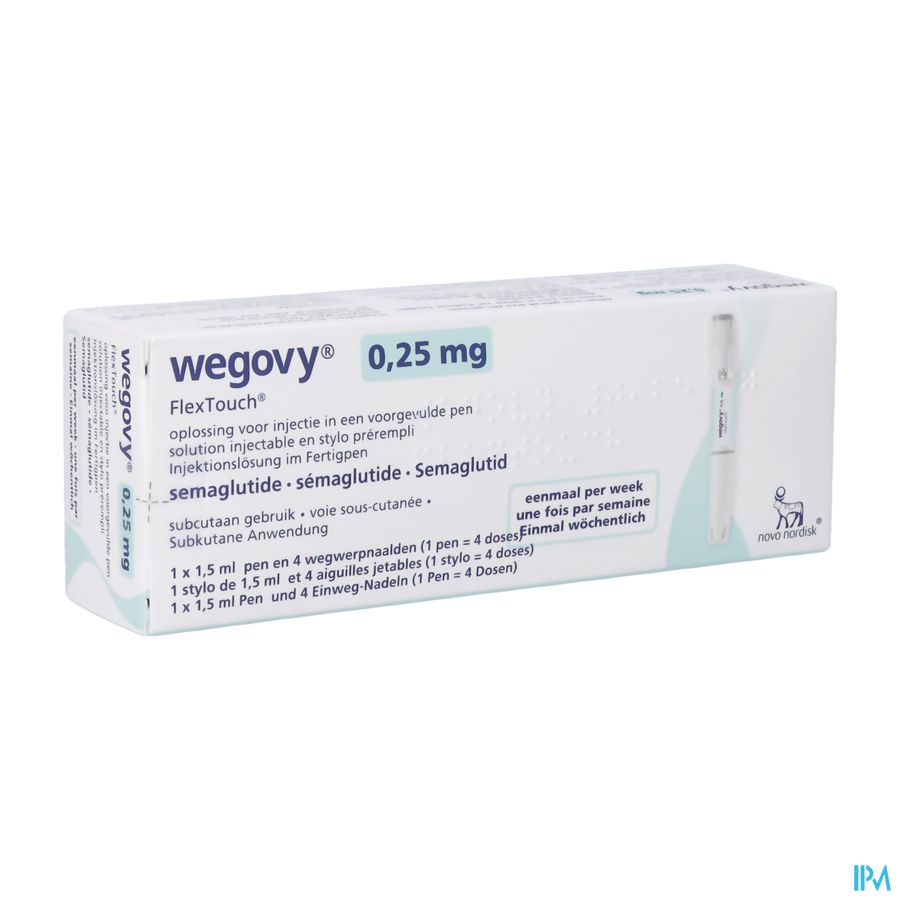 Wegovy Abacus 0,25mg Flextouch Opl Inj Voorgev.pen Wegovy Abacus 0,25mg Flextouch Opl Inj Voorgev.pen